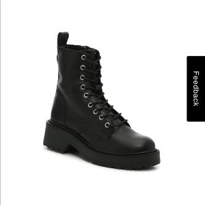 chunky black combat boot